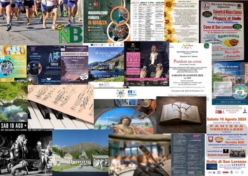 Tante cose da fare a Biella e provincia nel we del 9, 10 e 11 agosto