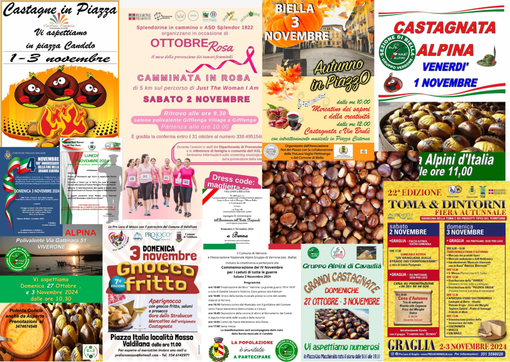 Tante cose da fare a Biella e provincia nel we del 1, 2 e 3 novembre Tante cose da fare a Biella e provincia nel we del 1, 2 e 3 novembre