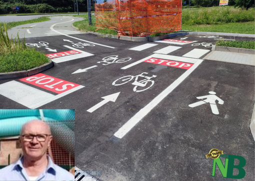 Parcheggio dell'ospedale: avanti con il cantiere, pronta la nuova segnaletica orizzontale che scatena il web, foto Mattia Baù per newsbiella.it