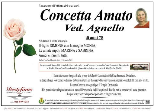 Concetta Amato Ved. Agnello