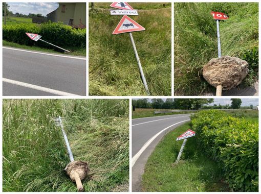 Vandali in azione: abbattuti una decina di cartelli stradali tra Mongrando e Biella.