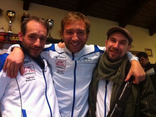 Da sinistra: Paolo Gauzolino, capitan Mauro De Caria e Giacomo Roggia (Foto Elisa De Caria)