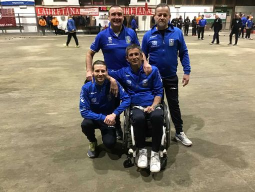 Nella foto a quadretta della San Secondo Bennese con Marco Andreoletti, Roberto Loro, Davide Duò, Vito Tonelli