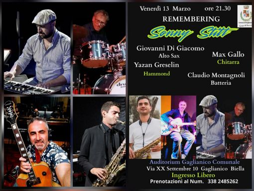Concerto jazz a Gaglianico: venerdì 13 marzo all'auditorium