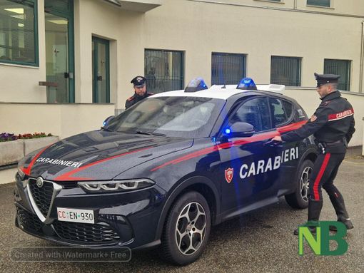 Carabinieri a Sagliano Micca per un incidente tra due mezzi (foto di repertorio)