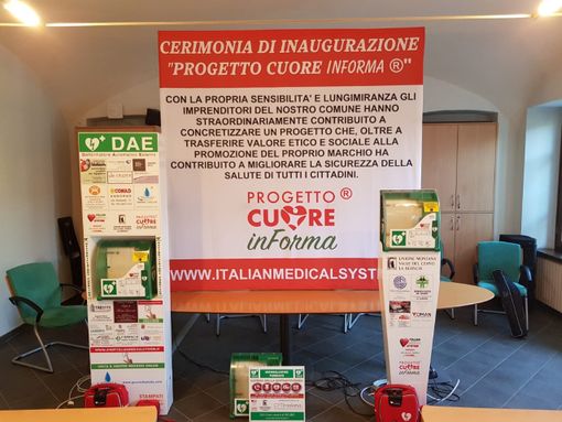 Progetto “Cuore InForma ®”: al via la posa delle postazioni per dodici defibrillatori Progetto “Cuore InForma ®”: al via la posa delle postazioni per dodici defibrillatori