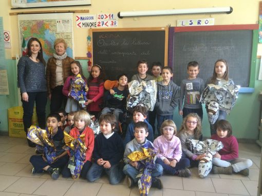 Il Fondo Edo Tempia alla scuola primaria di Portula con le uova di Pasqua solidali