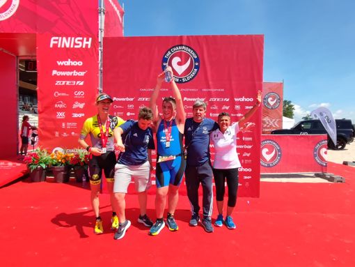 Triathlon Slovacchia, Andrea Spezzano tra gli atleti Special Olympics, FOTO