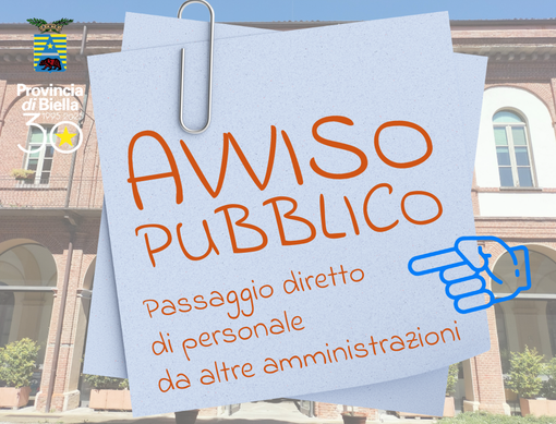 Provincia di Biella, assunzione per mobilità volontaria: aperto il bando per Istruttore Direttivo Tecnico.