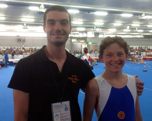 Gregorio Neggia con il tecnico Giulio Antoniotti