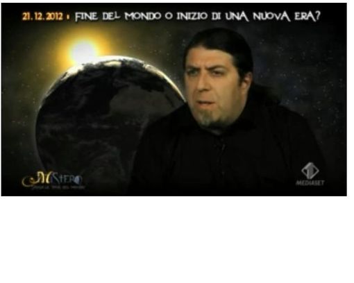 Ossian D'Ambrosio durante la puntata di Mistero dedicata alla "fine del mondo"