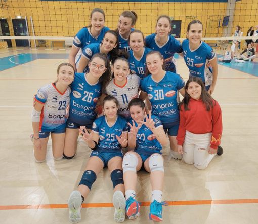 Pallavolo, Generali TeamVolley:  Under 18 vicina all'impresa nella foto l'Under 18