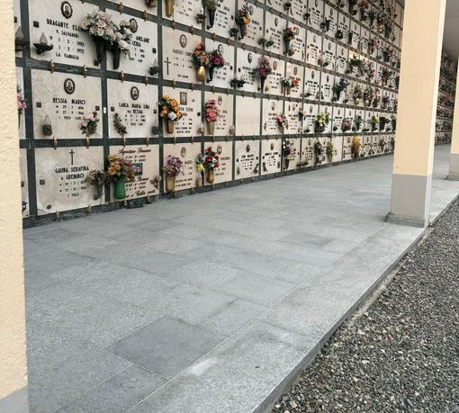 Ponderano: terminato l'intervento al cimitero