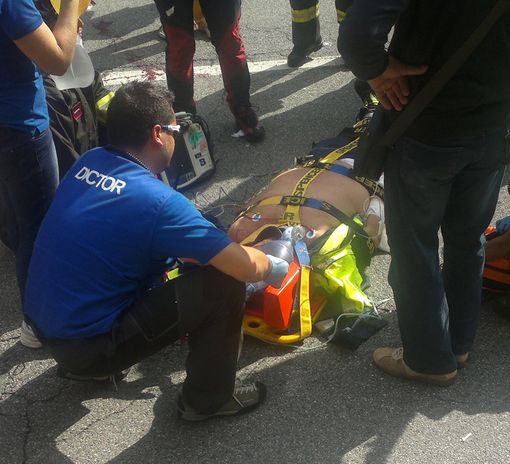 L'incidente durante la scorsa edizione del giro d'Italia