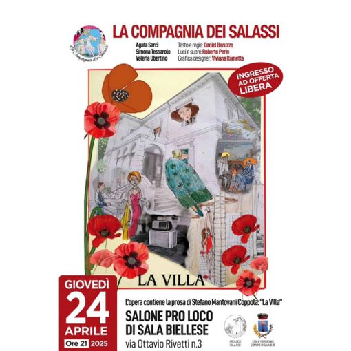 A Sala, la Compagnia dei Salassi porterà in scena lo spettacolo "La Villa" A Sala, la Compagnia dei Salassi porterà in scena lo spettacolo "La Villa"