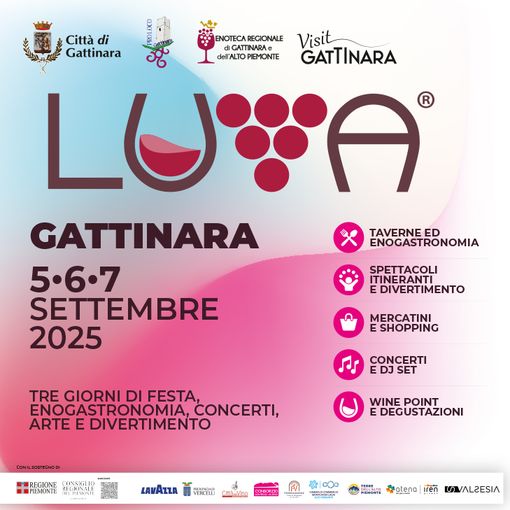 LUVA® 2025 – Gattinara si prepara alla sua Festa più attesa 5–6-7 settembre 2025