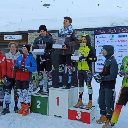 Podio slalom speciale Allievi Trofeo Ski Team (Foto sito FISI)