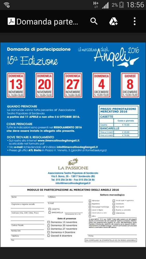 Non è mai troppo presto per iscriversi al Mercatino degli Angeli 2016