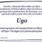 Ugo - Ringraziamenti Ugo - Ringraziamenti