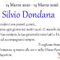 Silvio Dondana, anniversario