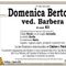 Domenica Bertona, ved. Barbera Domenica Bertona, ved. Barbera