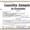 Lauretta Zampieri in Craviolo