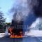 Masserano, furgone avvolto dalle fiamme: traffico rallentato all’uscita della Superstrada (foto di Mattia Baù per newsbiella.it)