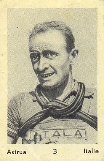 Giancarlo Astrua in un'illustrazione d'epoca Giancarlo Astrua in un'illustrazione d'epoca