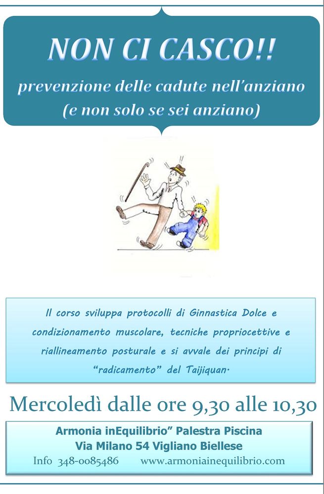 "Non ci casco", "Armonia in Equilibrio" aiuta gli anziani a non cadere