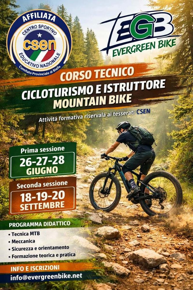 Al via il Corso Tecnico di Cicloturismo e Istruttore Mountain Bike