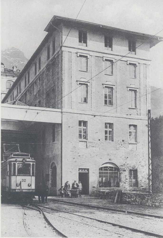 La stazione di Oropa in un'immagine d'epoca