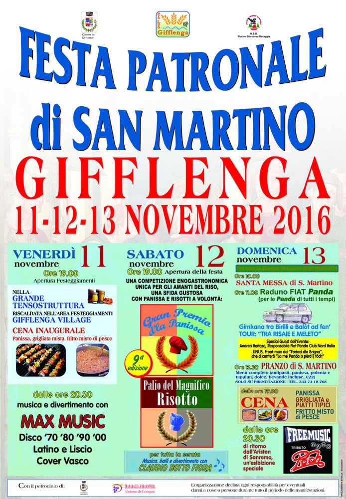 Gifflenga: Cresce l’attesa per la Festa di San Martino Gifflenga: Cresce l’attesa per la Festa di San Martino