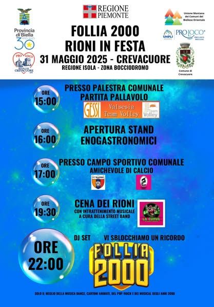 Sport, sapori e musica: a Crevacuore torna la festa nella Regione Isola