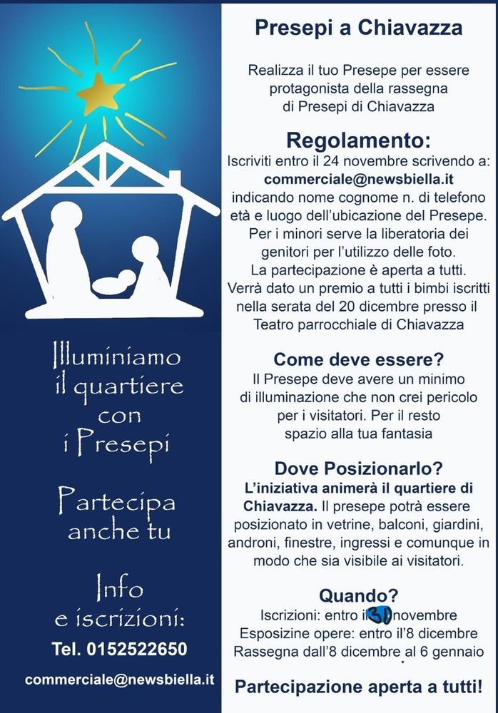 "Illuminiamo il quartiere con i presepi", una rassegna per le vie di Chiavazza