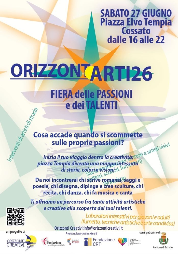 OrizzontARTI, a Cossato la Fiera delle Passioni e dei Talenti OrizzontARTI, a Cossato la Fiera delle Passioni e dei Talenti