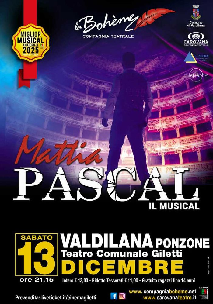 A Ponzone va in scena il musical Mattia Pascal