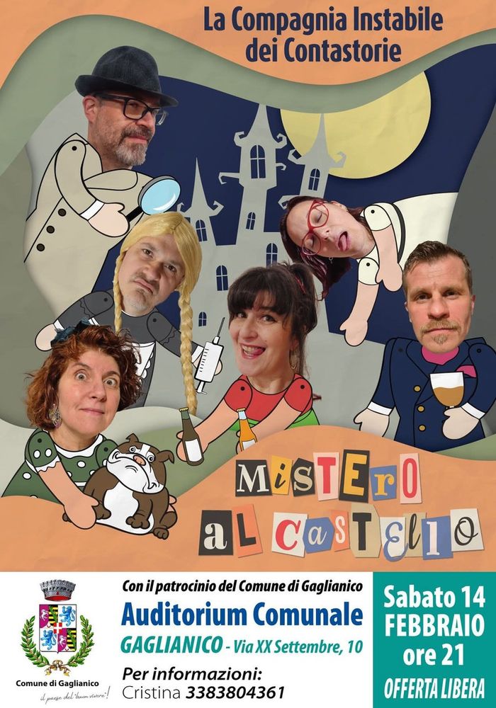 “Mistero al castello”: spettacolo teatrale a Gaglianico