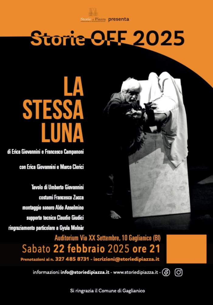 "La stessa luna" a Gaglianico: prosegue la rassegna Storie OFF.