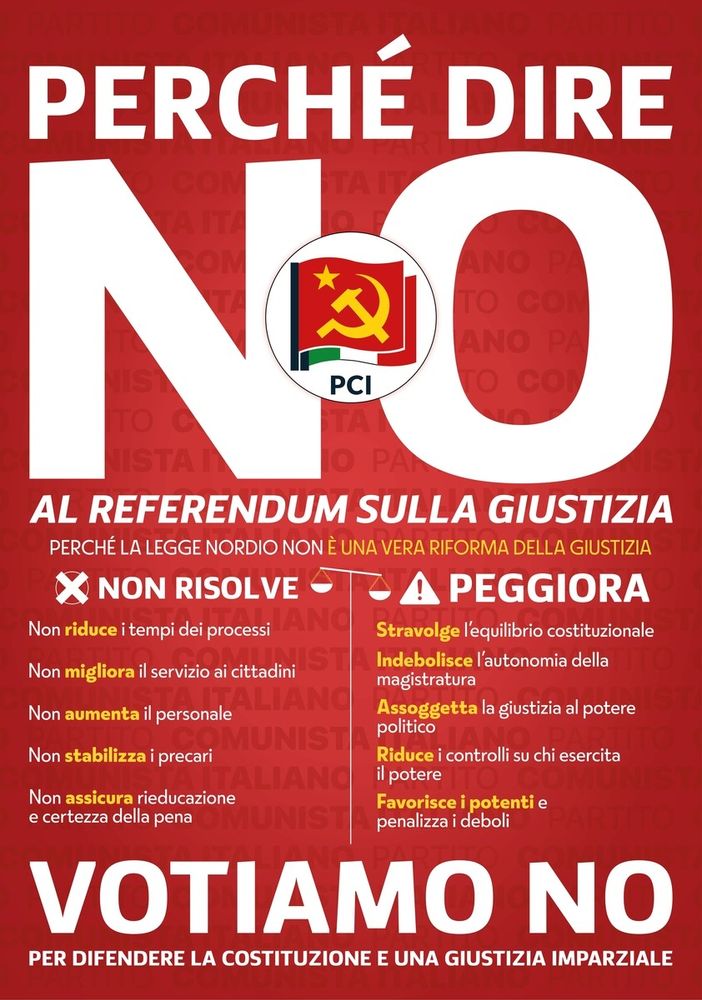 Gazebo unitario dei comunisti biellesi per il NO alla controriforma della giustizia