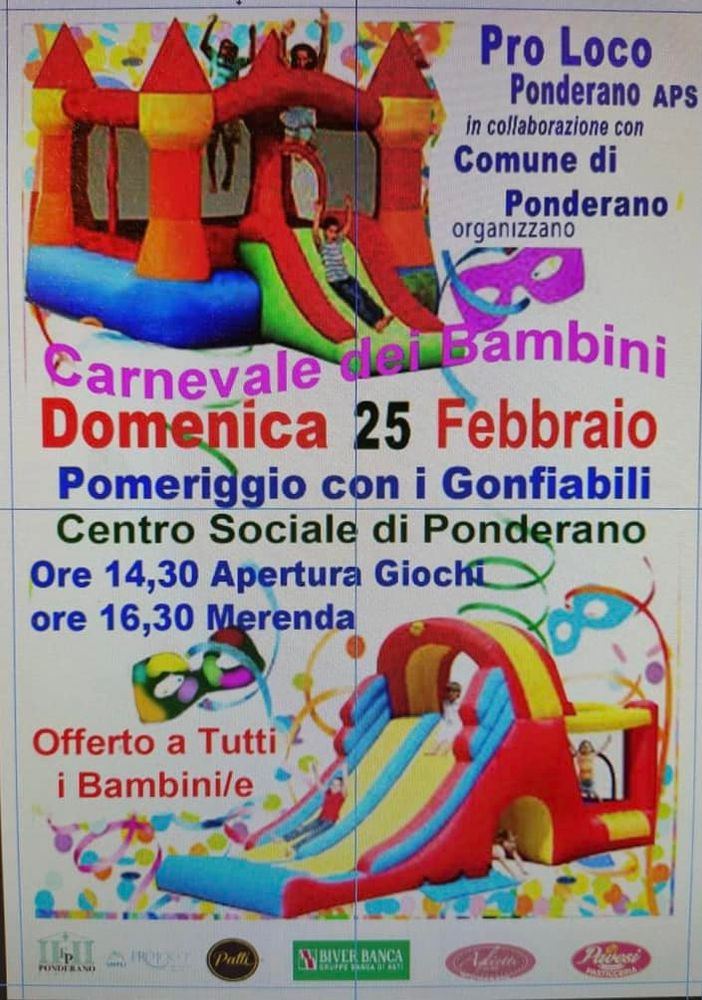 A Ponderano il Carnevale dei bambini - Foto Pro Loco Ponderano