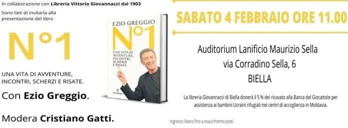 Ezio Greggio presenta il suo libro a Biella