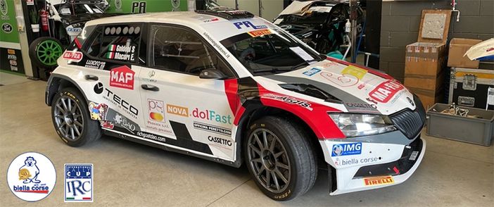 La Skoda Fabia dell'equipaggio Goldoni-Macori