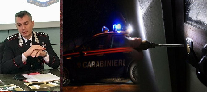 Carabinieri - Reati in netto calo nel Biellese ma restano 3,5 furti in media al giorno
