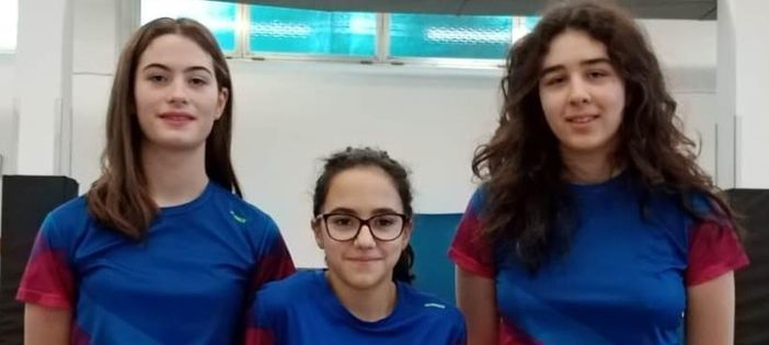 La Serie C femminile, da sinistra: Federica Prola, Alessia Fusca e Lodovica Motta - Foto TT Biella
