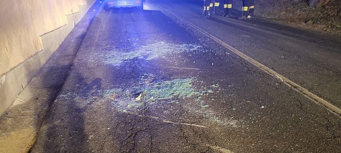 Vigili del Fuoco e Polizia Stradale a Cossato