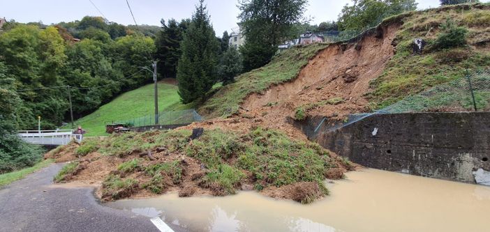 Maltempo, due smottamenti a Veglio FOTO