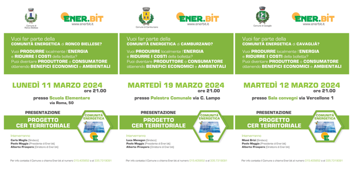 Ener.bit, continuano gli incontri sulle CER: i prossimi appuntamenti. Ener.bit, continuano gli incontri sulle CER: i prossimi appuntamenti.