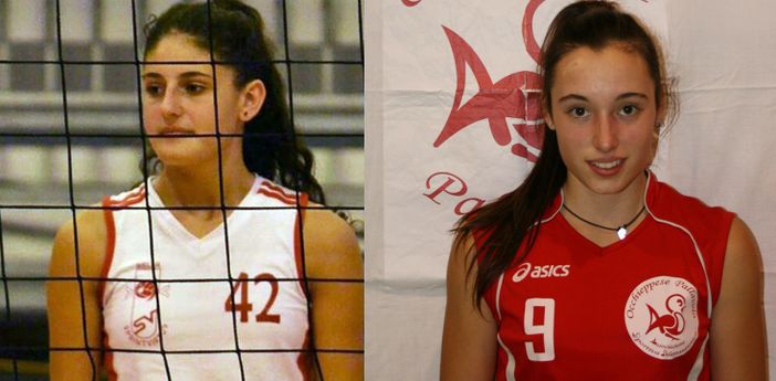 Ludovica Grassi (Jodi Volley Biella) e Sofia Benvenuti (Occhieppese)