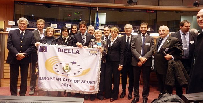 Consegnato il riconoscimento "Biella Città Europea dello Sport"