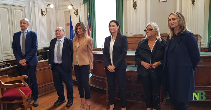 Un momento del ricevimento a Palazzo Oropa